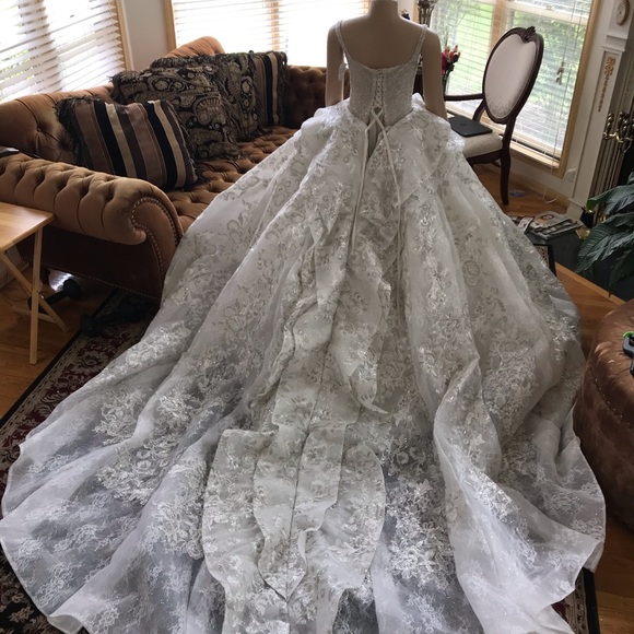 COPY - European princess Ballgown size 8-12 White - Picture 12 of 14